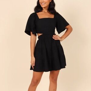 Petal & Pup Jordyn Cut Out Black Mini Dress
